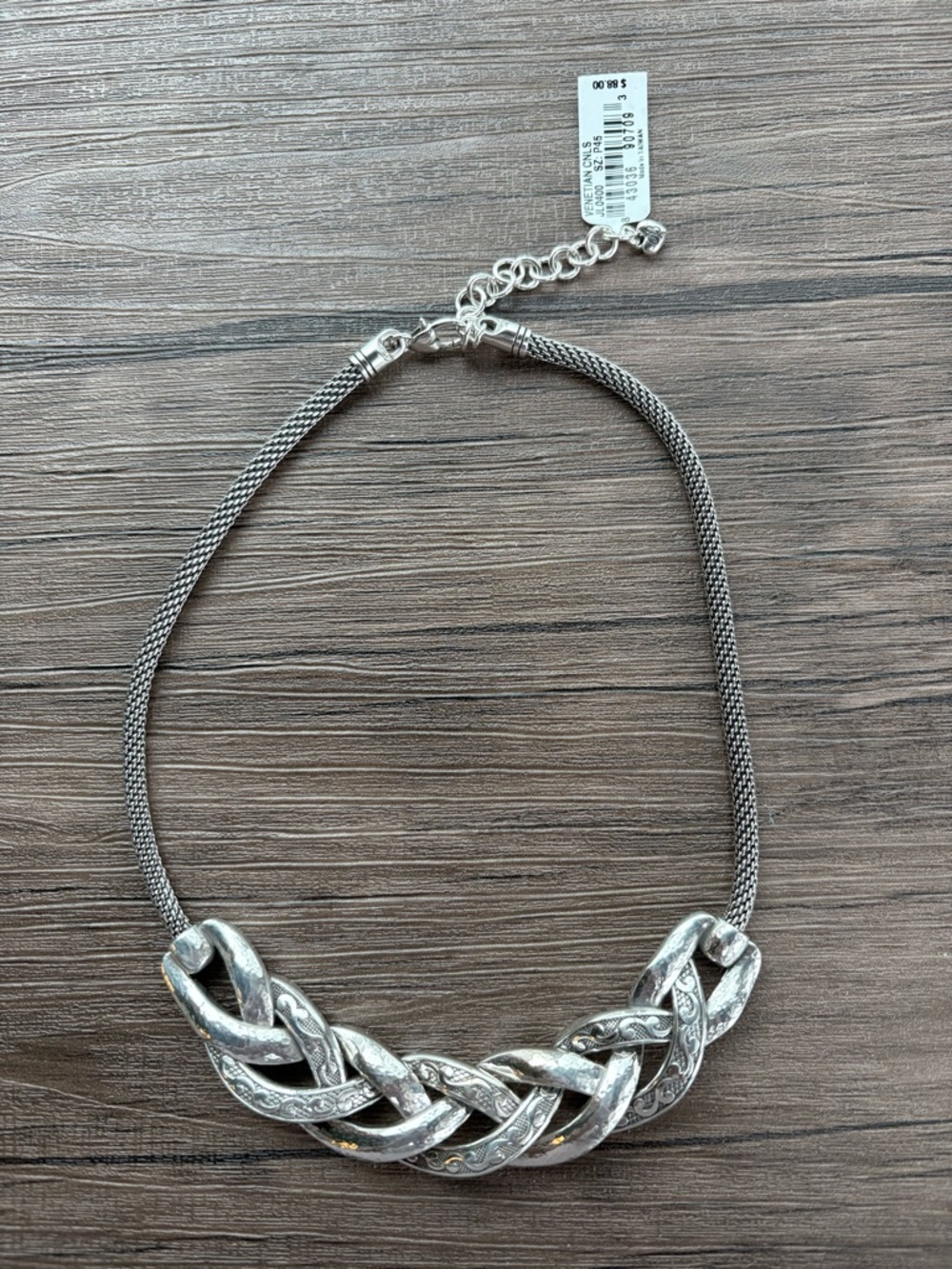 Brighton Venetian Silver Braided Link Necklace